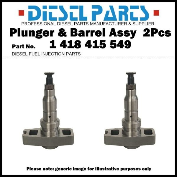 2x Pump Element Plunger and Barrel Assy 1415-549 1418415549 for Cummins 6CTA 8.3
