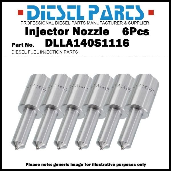 6 Fuel Injector Nozzle DLLA140S1116 0433271718 066131 for DAF 95 11.6D 1987-1998