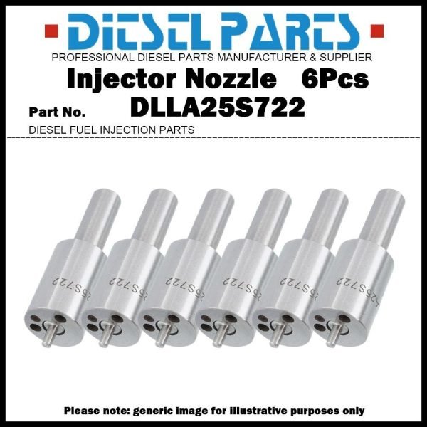 6Pcs Fuel Injector Nozzle Tips DLLA25S722 0433271355 for MAN SAVIEM D2565 D2566