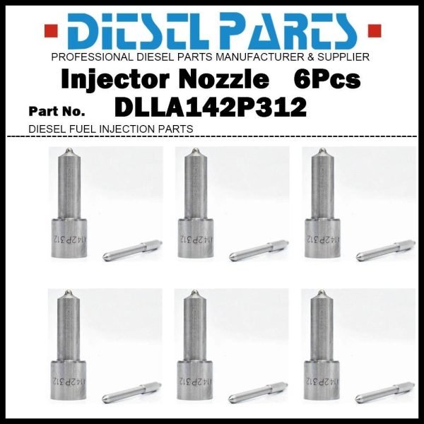 6x Fuel Injector Nozzle DLLA142P312 for IVECO Eurotech Eurostar EuroTrakker 9.5d