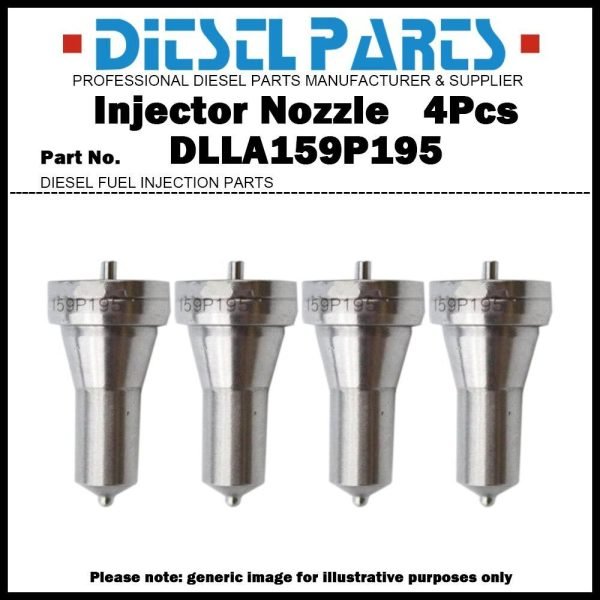 4 Injector Nozzle 129906-53000 DLLA159P195 for Yanmar 4TNV98 4TNV94 729906-53100