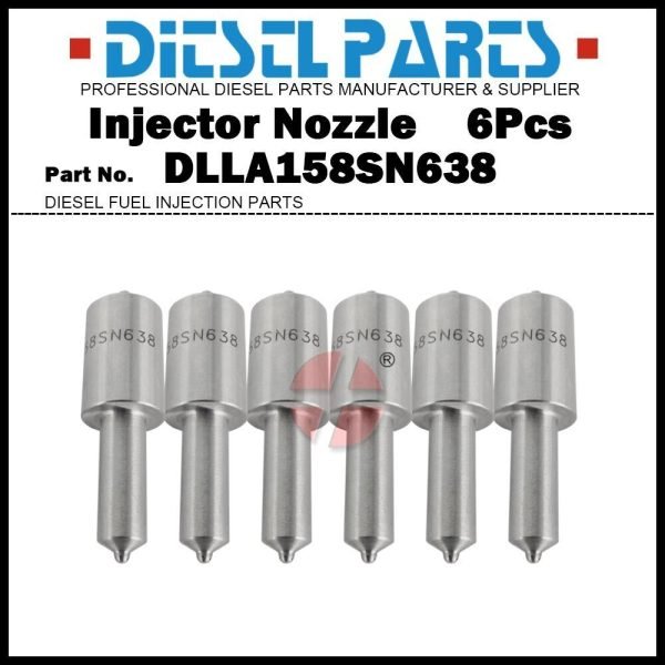 6Pcs Fuel Injector Nozzle DLLA158SN638 105015-6380 for Nissan Diesel FE6 FE6T