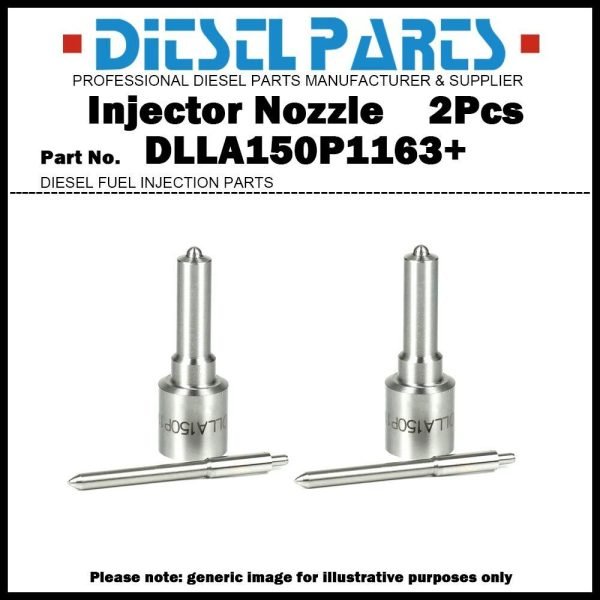 2Pcs Injector Nozzle DLLA150P1163+ for MERCEDES BENZ ACTROS MP2 MP3 11.9D 15.9D
