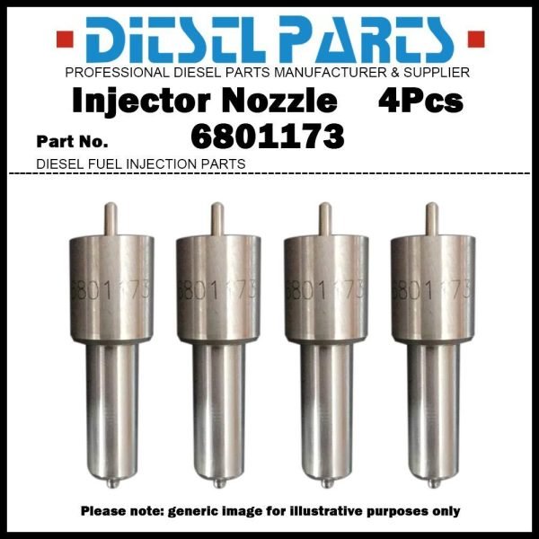6x Fuel Injector Nozzle 6801173 for Massey Ferguson 275 290 610 Maxion 3000 750