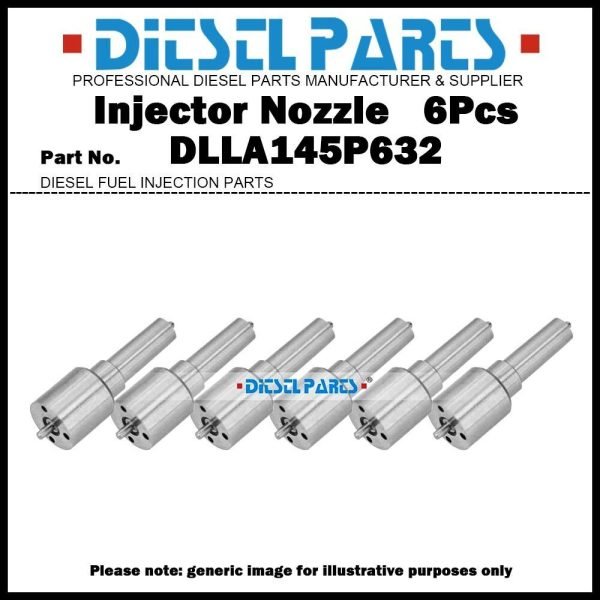 6x Fuel Injector Nozzle 0433171468 DLLA145P632 738157123 for LIEBHERR D924 D926