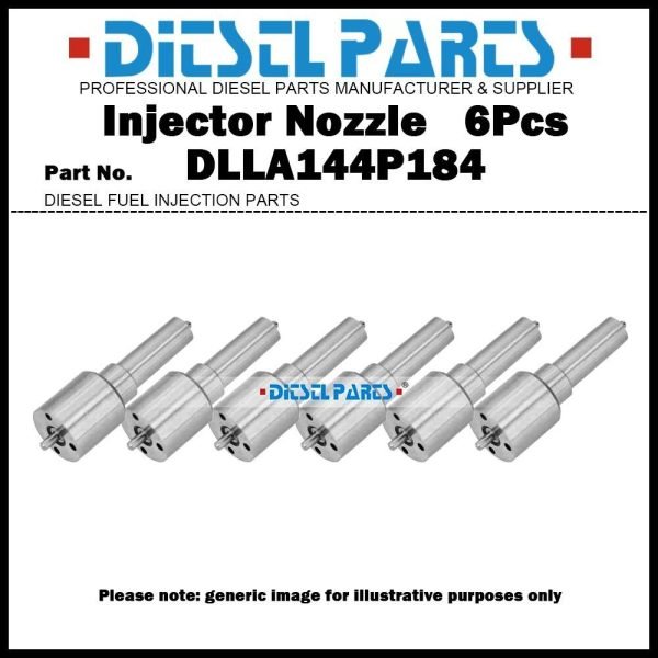 6Pcs Fuel Injector Nozzle DLLA144P184 0433171161 51101020201 for MAN F90 D2866LF