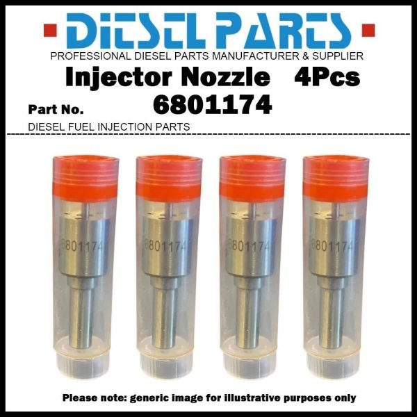 4x Fuel Injector Nozzle 6801174 for MASSEY FERGUSON 292 610T 620 / Maxion P4000T