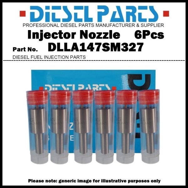 6x Fuel Injector Nozzle Tip DLLA147SM327 for ISUZU Forward 6HK1 Hitachi ZX330-5G