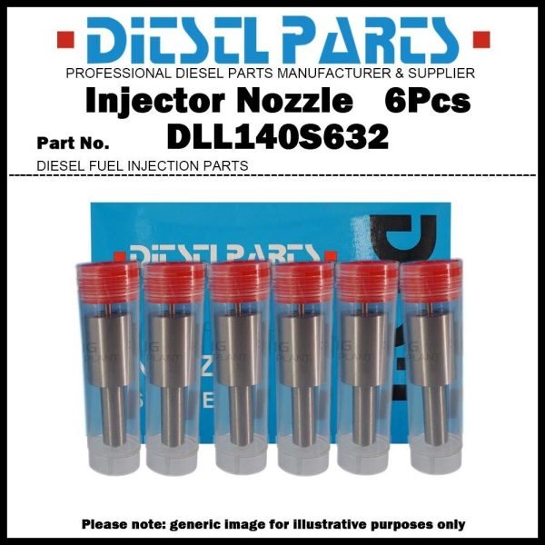 6Pcs Fuel Injector Nozzle Tips DLL140S632 F191122632 for DAF DKS DKX 11.6D 74-91