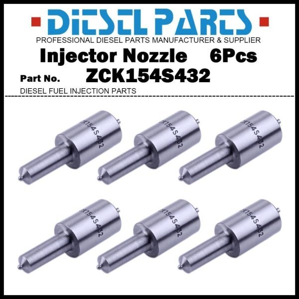 6Pcs Diesel Fuel Injector Nozzle Tips ZCK154S432