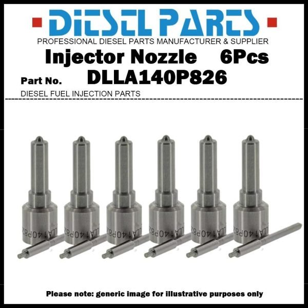 6PCs Injector Nozzle DLLA140P826 for IVECO EuroStar EuroTech Stralis 10.3 10.5d
