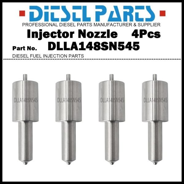 4Pcs Fuel Injector Nozzle DLLA148SN545 for NISSAN DIESEL Big Thumb Quon RE8 RE10