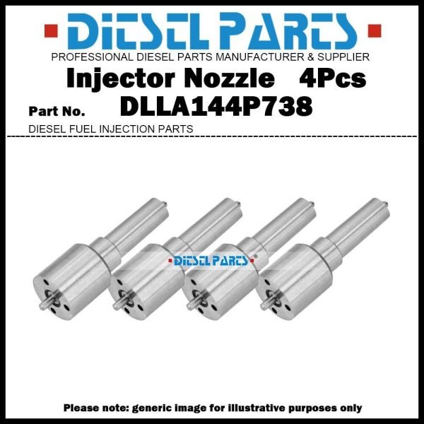 4Pcs Fuel Injector Nozzle DLLA144P738 093400-7420 for ISUZU Elf Mazda Titan 4HG1