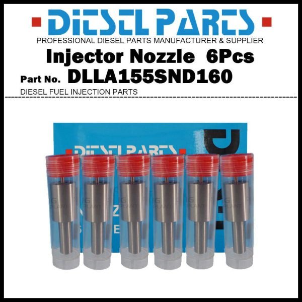 6Pcs Fuel Injector Nozzle 61501-13120 DLLA155SND160 for KOMATSU 6D125 S6D125