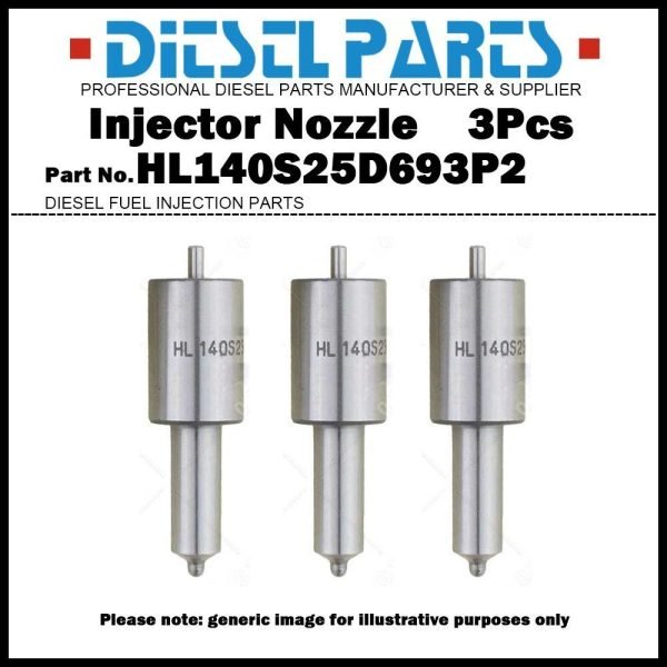 3Pcs Injector Nozzle HL140S25D693P2 201-81393 for Lister Peter ST1 ST2 ST3 & STW