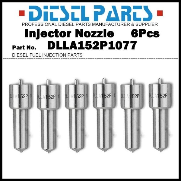 6x Fuel Injector Nozzle DLLA152P1077 for Volvo Penta 3829644 TAD1242GE TAD1240VE