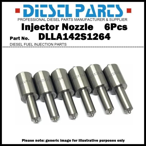 6Pcs Injector Nozzle DLLA142S1264 for Mercedes Benz L1114 L1314 L1514 5.7D OM352