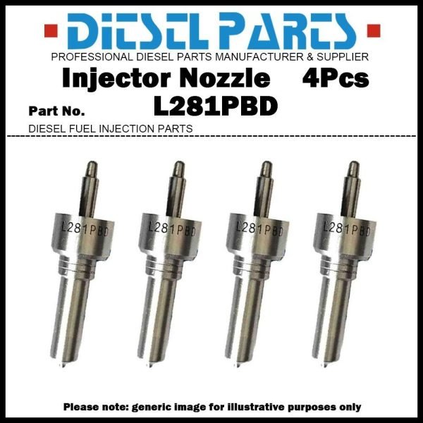 4x Fuel Injector Nozzle L281PBD for KIA Bongo K2900 2.9d EJBR05501D 33800-4X450