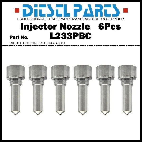 6x Injector Nozzle L233PBC for Hyundai HD160 HD170 HD250 12.3D D6CB 33800-84410