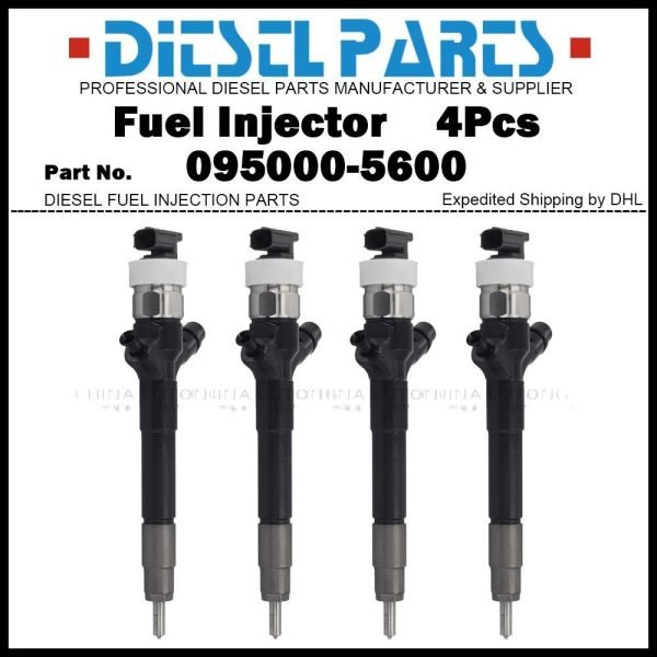 4x Fuel Injector 095000-5600 1465A041 Mitsubishi Pajero Montero Sport L200 4D56