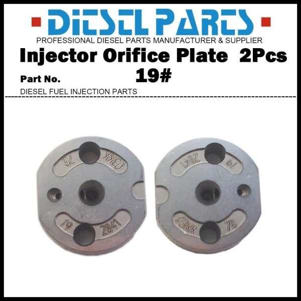 2Pcs Fuel Injector Control Valve Orifice Plate 19# for 095000-5471 095000-5600