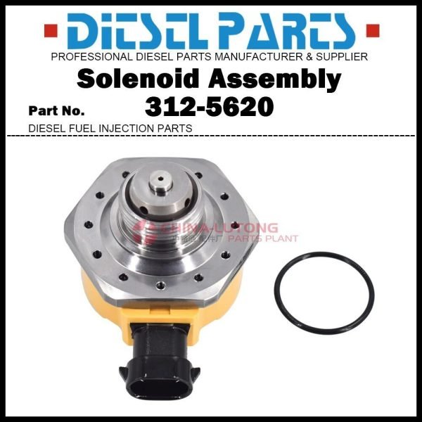 Solenoid Assembly 312-5620 for Caterpillar C4.4 C6.6 318D 320D 323D ?M313D M315D