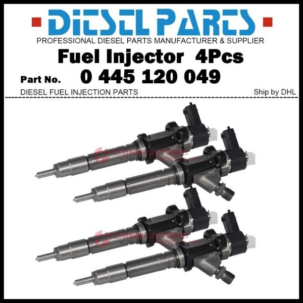 4Pcs Fuel Injector 0445120049 ME223750 ME223002 for Mitsubishi Canter 4.9L 4M50