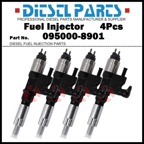 4x Diesel Fuel Injector 095000-8901 095000-8903 for ISUZU NPR NQR NRR 5.2D 4HK1