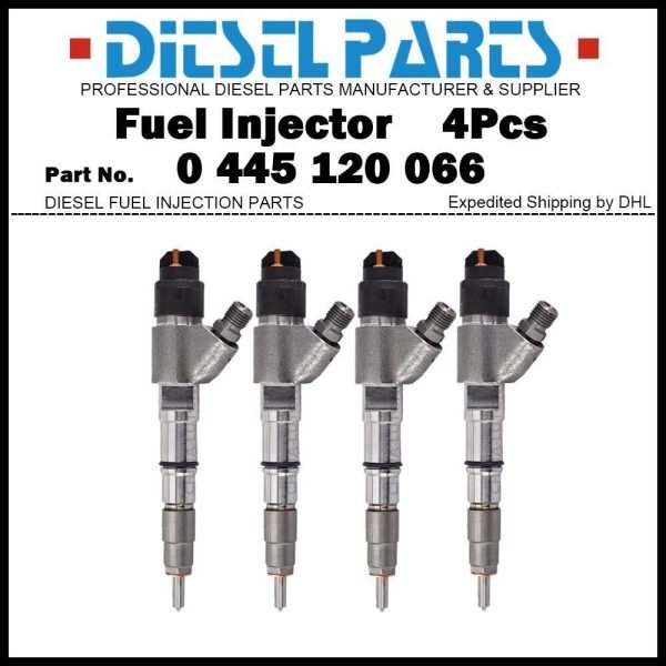 4Pcs Fuel Injector 0445120066 VOE20798114 for Volvo D5E / EC200D EC210D EW140C