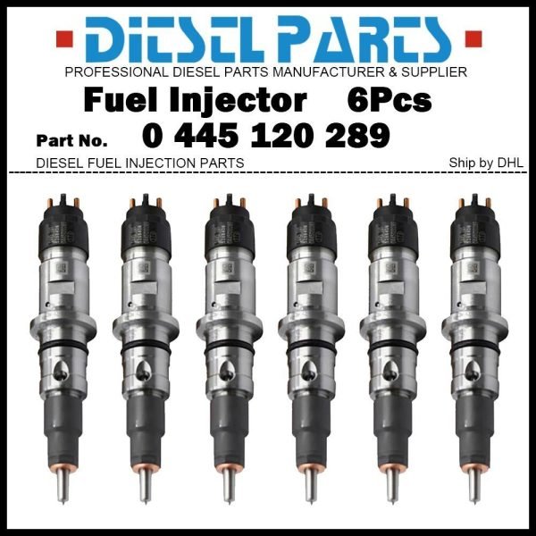 6Pcs Diesel Fuel Injector 0445120289 C5268408 for Cummins ISBe ISDe Engine