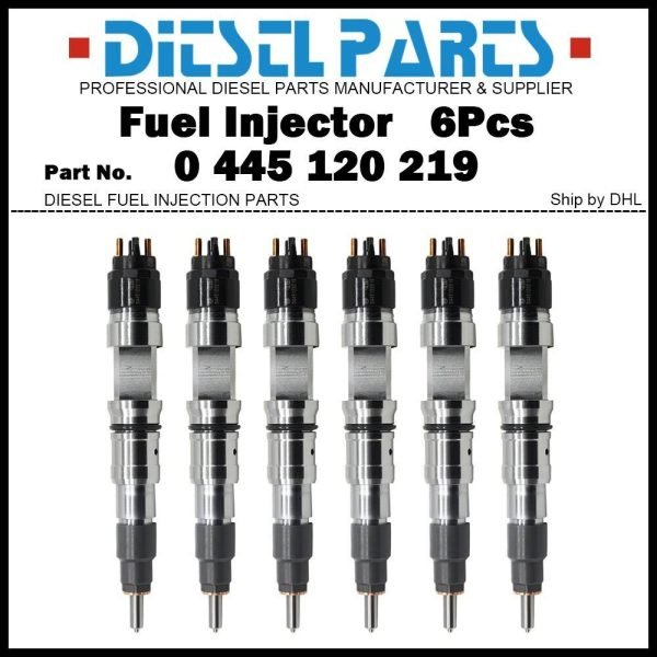 6x Fuel Injector 0445120219 51101006127 51101009127 for MAN TGA TGS TGX D2676LF