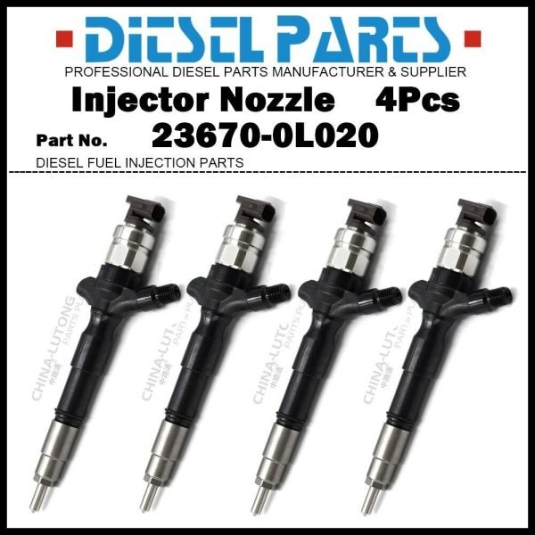 4x Fuel Injector 23670-0L020 for Toyota Hilux Land Cruiser 2.5D 3.0D 1KD/2KD-FTV