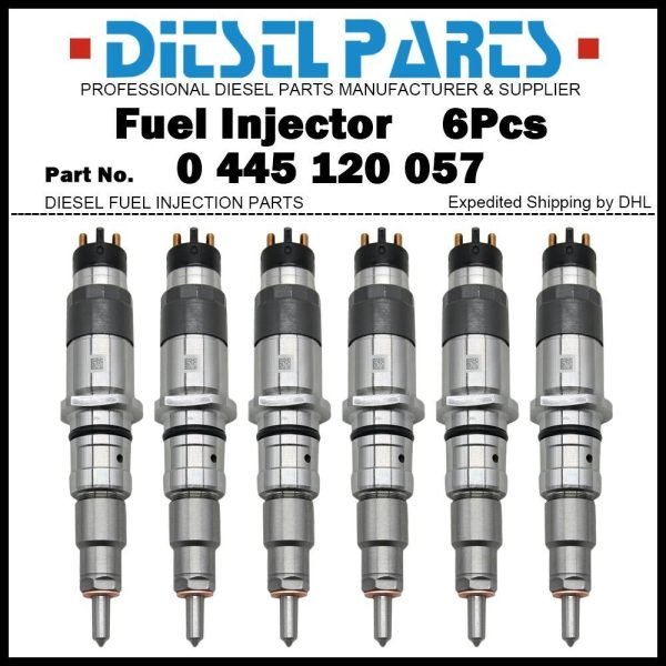 6Pcs Fuel Injector 0445120057 500060544 for Case IH MAXXUM Puma 115 125 140 155