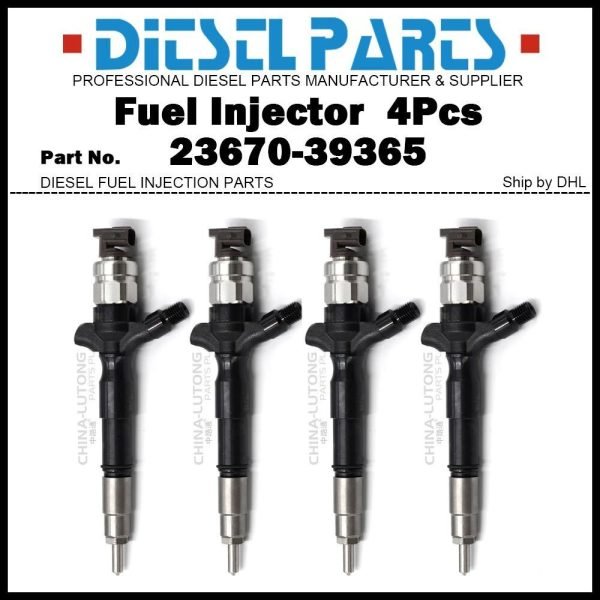 4Pcs Fuel Injector 23670-39365 for Toyota Hilux Land Cruiser Prado 3.0d 1KD-FTV