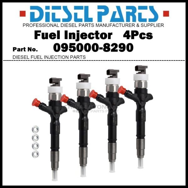 4x Fuel Injector 095000-8290 23670-0L050 for TOYOTA Hiace Hilux 2.5/3.0D 1KD 2KD