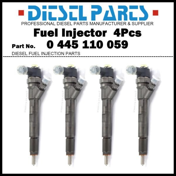 4Pcs Fuel Injector 0445110059 05066820AA for Jeep Cherokee KJ VOYAGER 2.5d 2.8d