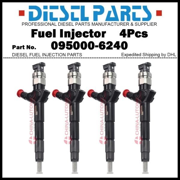 4x Fuel Injector 095000-6240 16600-MB40E 16600-VM00D For Nissan Navara D22 YD25